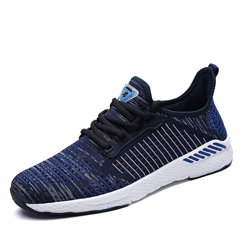 2019 Breathable Casual Men Fashion Sneakers Fly-knitted Shoes Size 39-46 2018 New Arrival Man Walking Footwear | Обувь