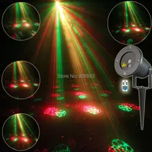 Outdoor Waterproof RG Laser 12 Christmas Patterns Projector Remote Landscape Coffee DJ Dance Club Party Holiday Garden Light T75