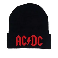 Мужская и Женская Зимняя Теплая Шапка-бини, рок ACDC AC/DC, рок-группа, теплые зимние мягкие вязаные шапочки, шапка для взрослых мужчин и женщин