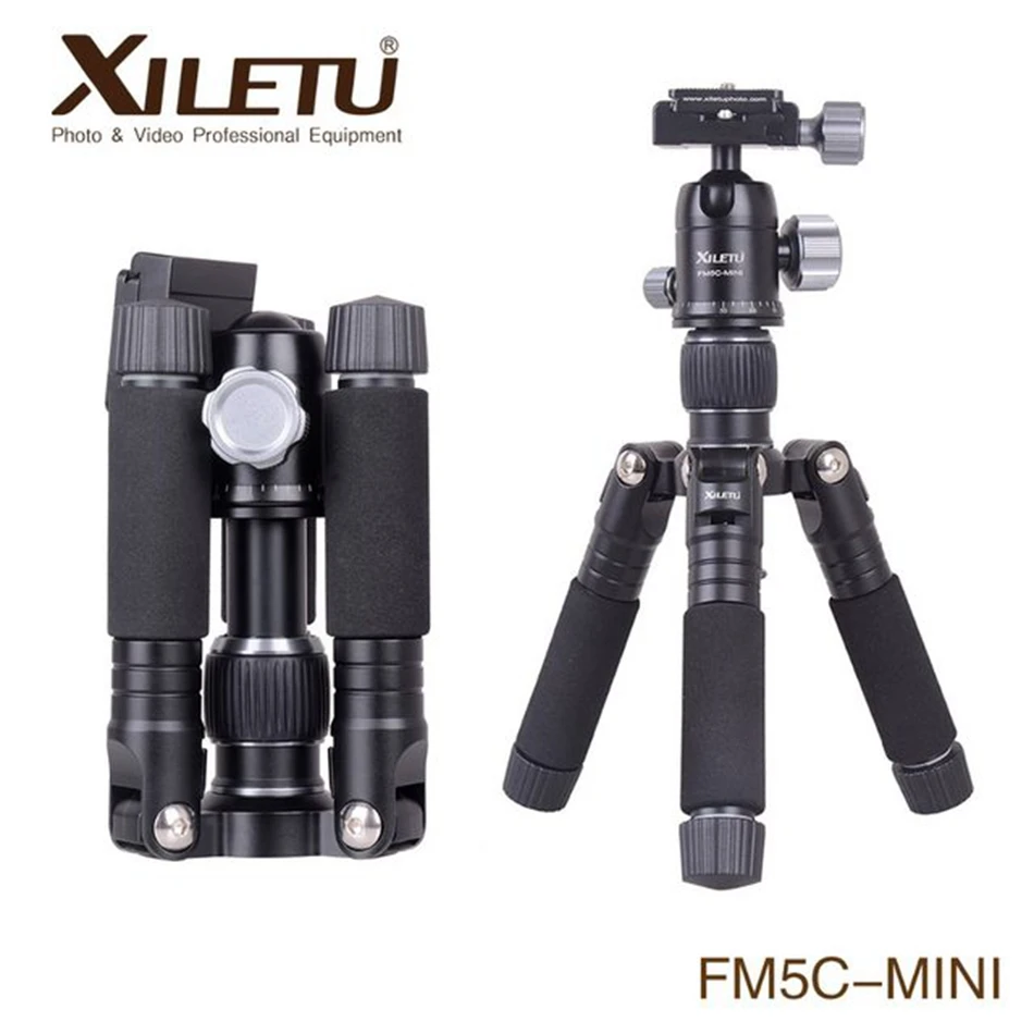 

XILETU FM5C-MINI Desktop Tripod Aluminum Stable Tabletop Ball Head For Digital camera Mirrorless camera Smart phone