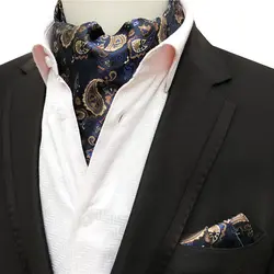 2 шт./компл. стильный Для мужчин формальные связи набор шейных платков Роскошные Пейсли галстук с карманом квадратный