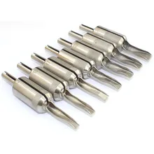 Одна деталь 13/15/17/19/23/25/29F на плоской подошве одноразовые тату наконечник трубки с 22 мм Сталь сцепление и задний стержень питания