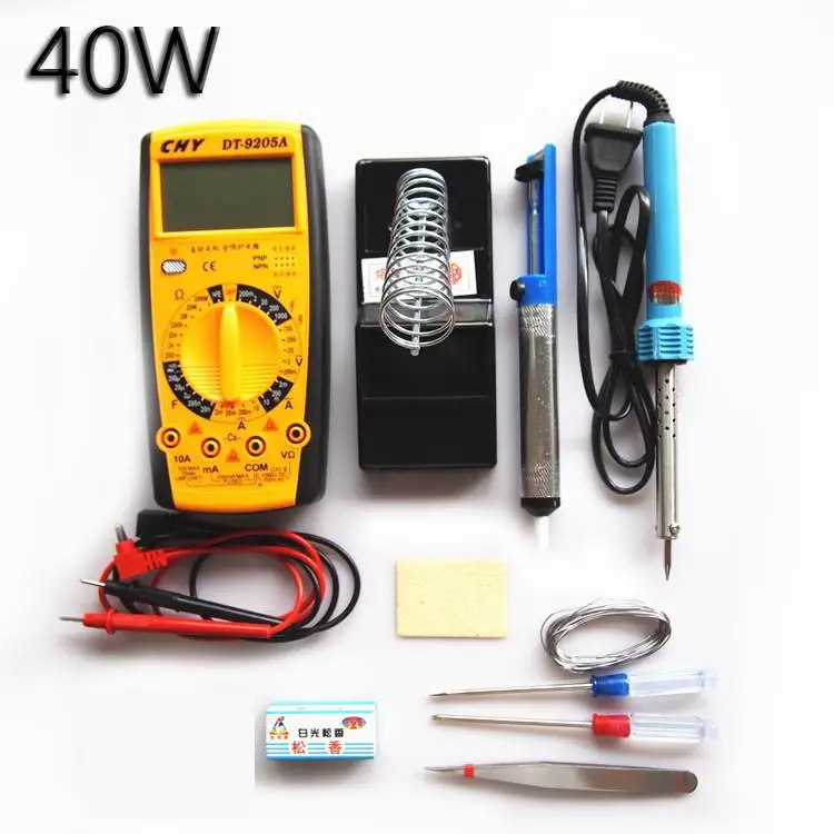 

dt-9205a Universal Meter Set 10-in-1 Soldering Iron Welding Set Temperature Regulating Soldering Iron Universal Meter Package