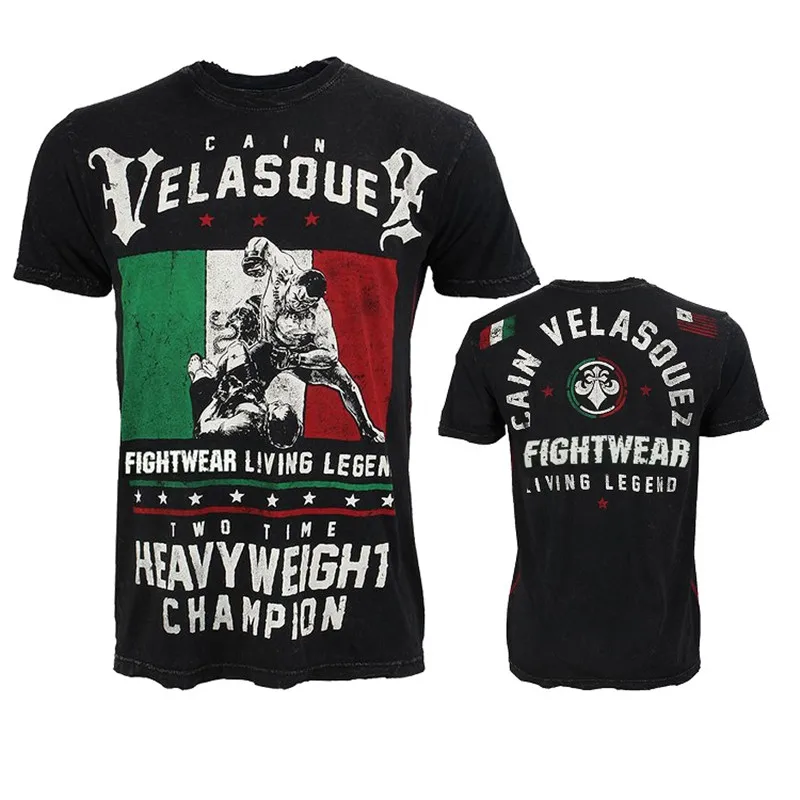 

VSZAP Cain Velasquez Fightwear Living Legend Fitness T-Shirt Men Breathable MMA Fighting Workout UFC Fight Muay Thai Sanda Tops