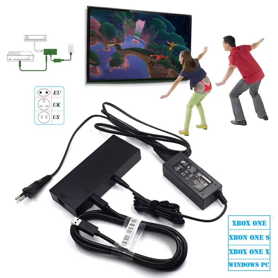 2018 новая версия Kinect 2,0 Датчик AC адаптер питания для xbox one S/X/Windows PC для xbox ONE Slim/X Kinect адаптер - изображение