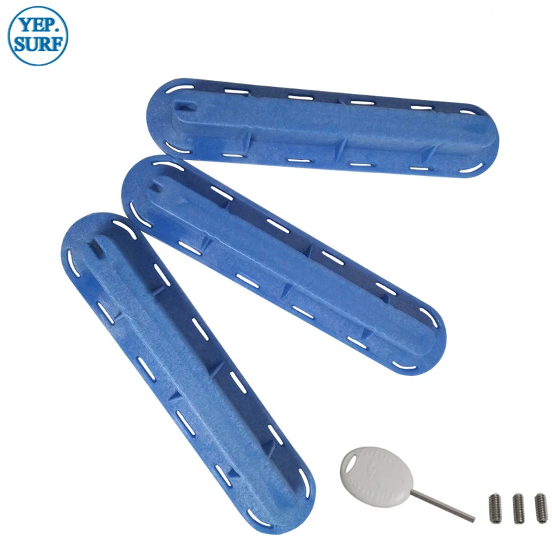

Free Shipping Futures Blue Fins Box with Key Surfboard Colorful Future Fins Plug High Quality Surfing Fin Plugs