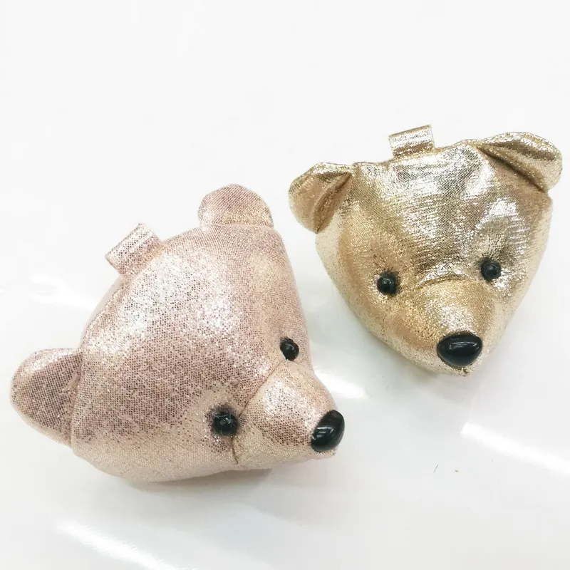 6cm leather bear head 4