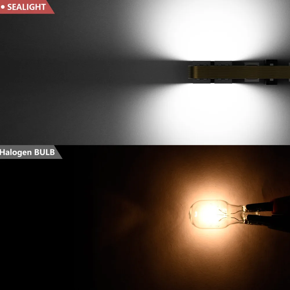 SEALIGHT 10 шт. T10 W5W 168 LED 2825 лампы салона автомобиля 194 501 боковой клин авто Купол Карта