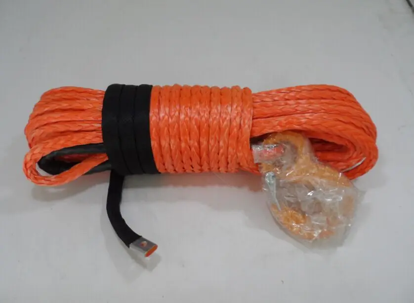 شحن مجاني 12 ملليمتر * 30 متر البرتقال الاصطناعية ونش حبل ، حبل الاصطناعية ، atv ونش كابل ، قبالة الطريق حبل ل أجزاء السيارات