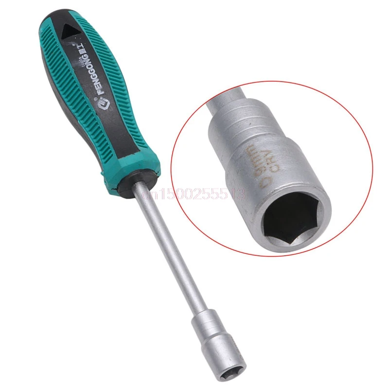 3-11mm Metal Socket Driver Hex Nut Key Wrench Screwdriver Nutdriver Hand Tool - Цвет: 9mm