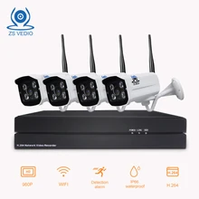 ZSVIDEO система видеонаблюдения камера безопасности наружная беспроводная камера безопасности движения s ночное видение P2P NVR комплекты камеры видеонаблюдения