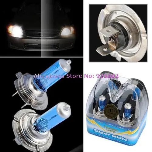 2x Car Front Light Headlight H7 Ultra White Xenon Bulbs | Автомобили и мотоциклы