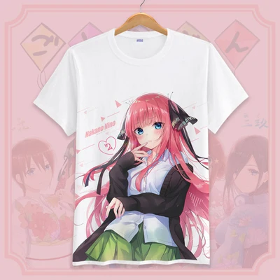 

Anime Gotoubun no Hanayome The Quintessential Quintuplets Nakano Ichika t-shirt Cosplay Nakano Ichika t Shirt Anime Tees unisex