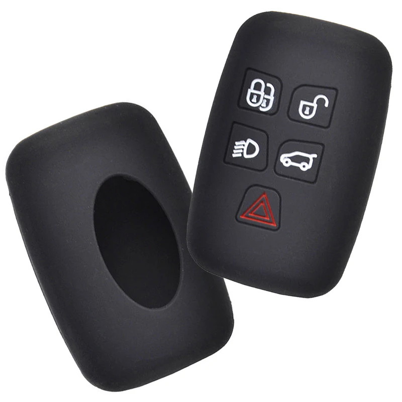 Mayitr 1pc High Protective Car Key Cover Durable Silicone Key Case For Land Rover Discovery 4 Range Rover Sport Evoque Vogue