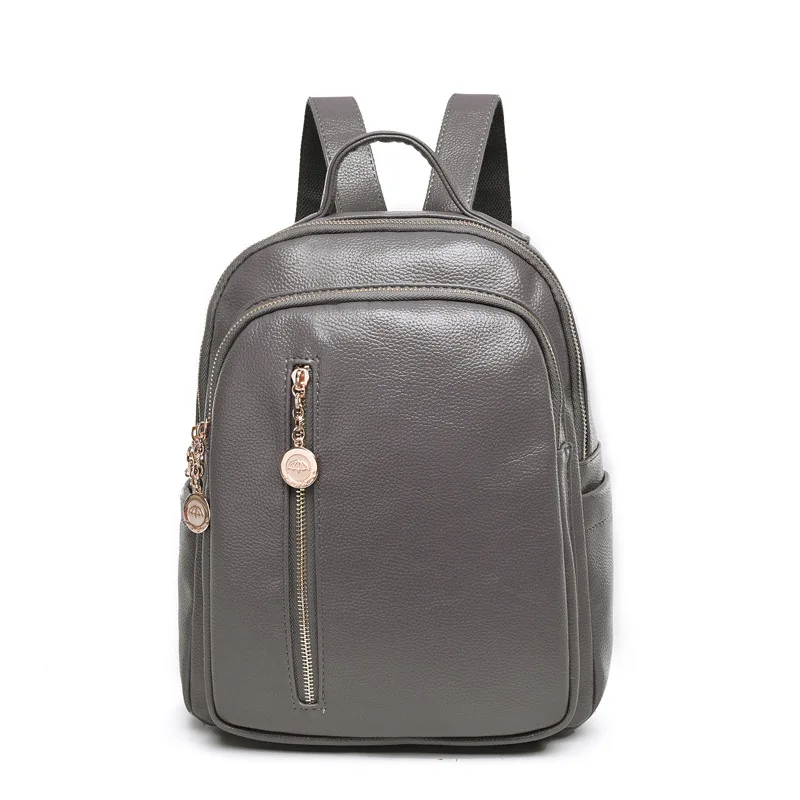 Las mujeres mochilas de cuero genuino de los estudiantes de la Escuela de chicas adolescentes pequeñas mochilas para mujeres bolsa de viaje mochila bolsas femininas