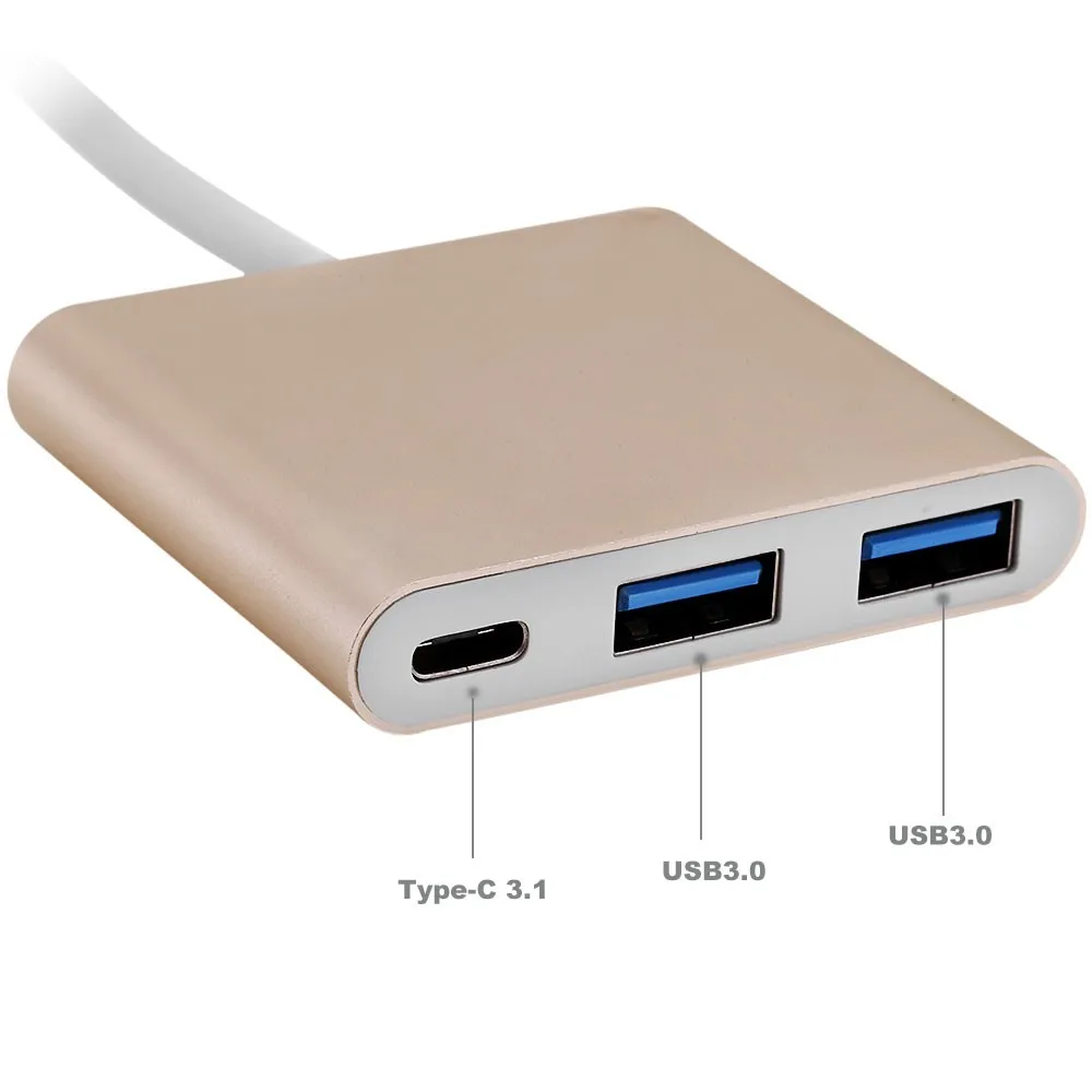 Leadzoe USB 3,1 Тип C концентратора Алюминий сплав и USB 3,0 концентратор с 1 порт Тип C PD HUB зарядки для Macbook, chromebook