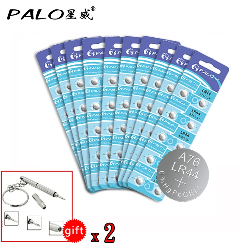 

100pcs / 10pack LR44 A76 / 1.5V Button Battery Watch Toy Remote Control Calculator Electronic Scale LR44 Button Battery