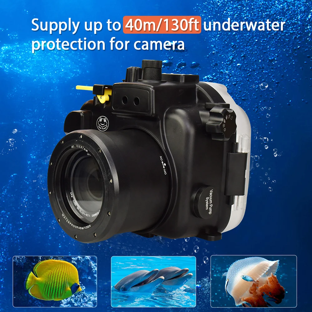 Underwater Sport Camera accessory Case Waterproof Housing Shoot bright Colorful Photo Diving Depth 40m Support All Function Box bag (4)