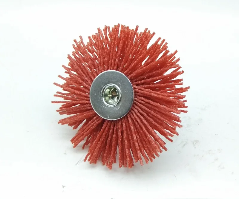 

New 80# Abrasive Wire Grinding Brush Nylon Polishing Wheel For Furniture Wood Sculpture Rotary Drill Grinding Tool