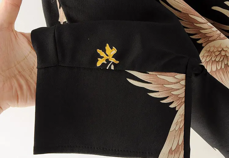 [Xitao] летние Винтаж Новая Европа Для женщин животных печати Однобортный рубашки женский стенд воротник половина рукава блузки KZH270