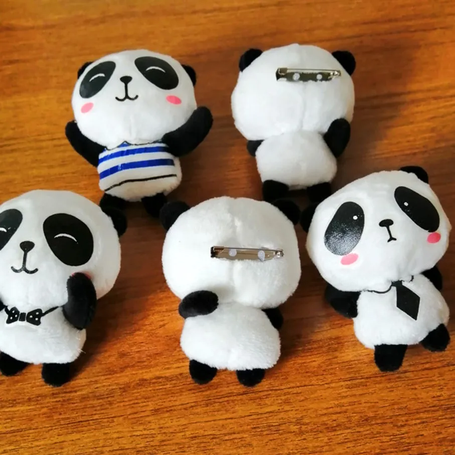 

Cute Plush Panda accessories Brooch Hair rope Hairpin Ornament Toys for Girl