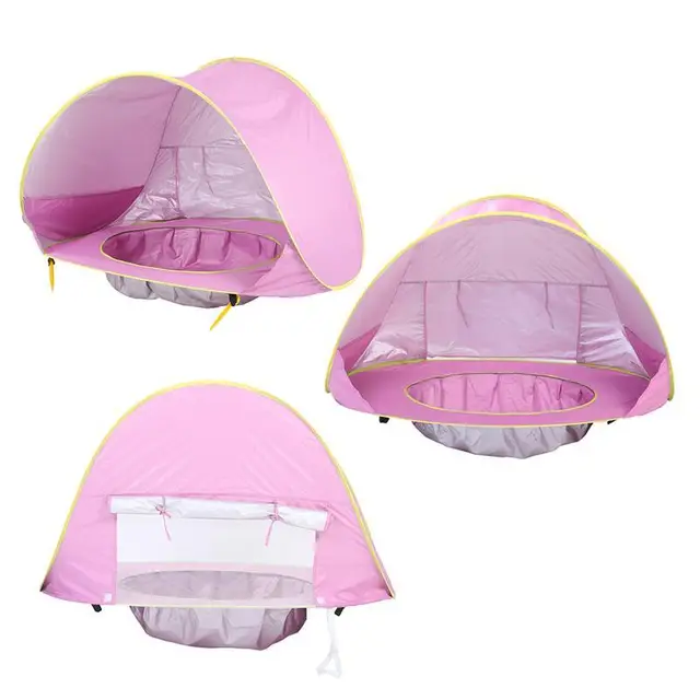 Baby beach tent UPF 50+ Waterproof Sun Shelter UV-protecting Sunshelter with Pool Kid Outdoor Camping Sunshade Beach sunshelter 5