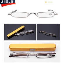 Металлическая оправа в оправе, тонкое женское и мужское стекло для чтения, стекло для дальнозоркости, стекло для дальнозорких глаз es Mini Ultralight+ 1+ 1,5+ 2,0+ 2,5+ 3,0+ 3,5+ 4,0