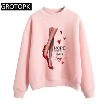

More Issue Than Vogue Fashion Women Sweatshirt Harajuku Hoodies Womens Clothes Long Sleeve Ladies Streetwear Hoodie Moletom Kpop