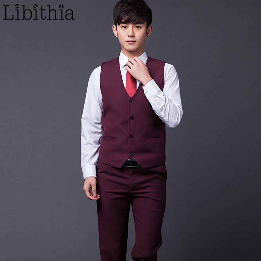 Мужские деловые облегающие костюмные жилеты Мужской Блейзер 11 цветов серый