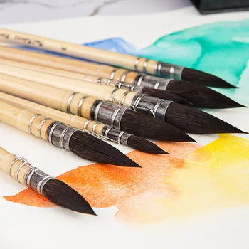 

Paul Rubens Artistic Brushes Handmade Squirrel Hair Artist Watercolor Paint Brush Set For Watercolor Painting Art Supplies