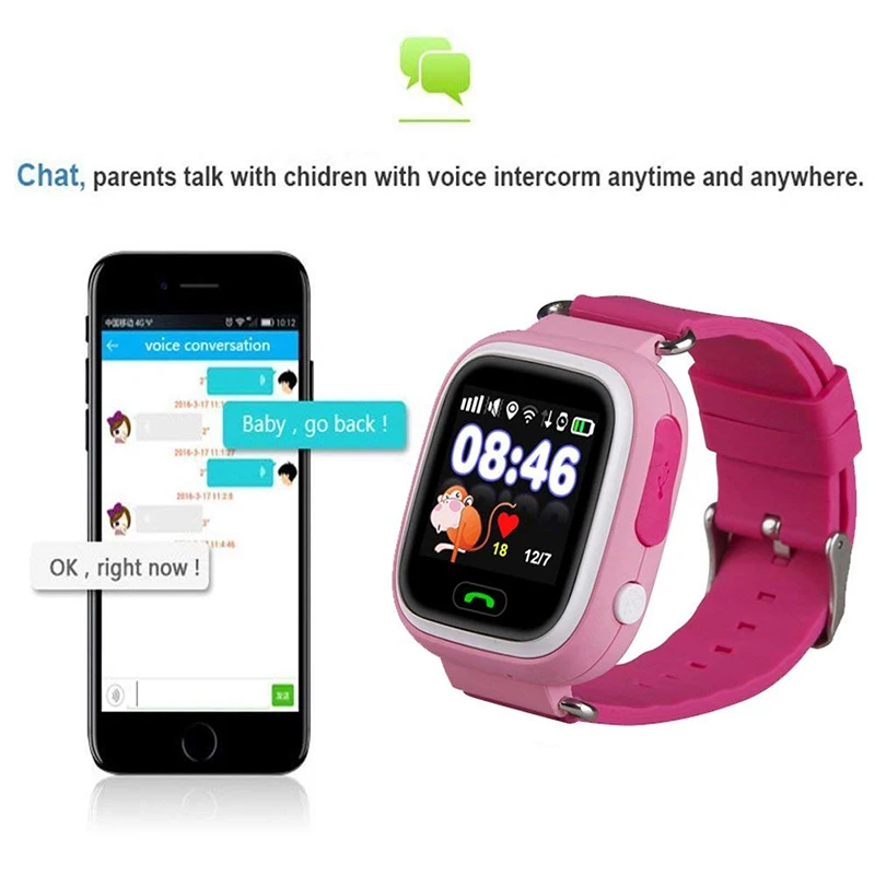 Q90 Смарт часы с gps телефон позиционирования сенсорный экран Wi-Fi SOS фитнес-трекер для детей Детские умные часы Z2