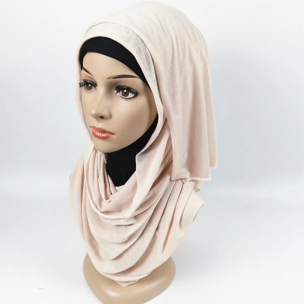 M12 Высокое качество готов носить хиджаб из джерси мгновенный шарф платок, женский шарф/шарфы двойная петля Джерси 180*80 см 10 шт./лот