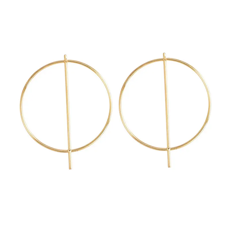 

2019 European and American new alloy trend personality geometric circle shape women's earrings