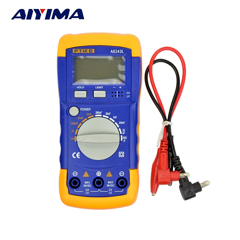 

A6243L Digital LCD Capacitance Inductance LCR Meter Tester Multimeter 200 20H