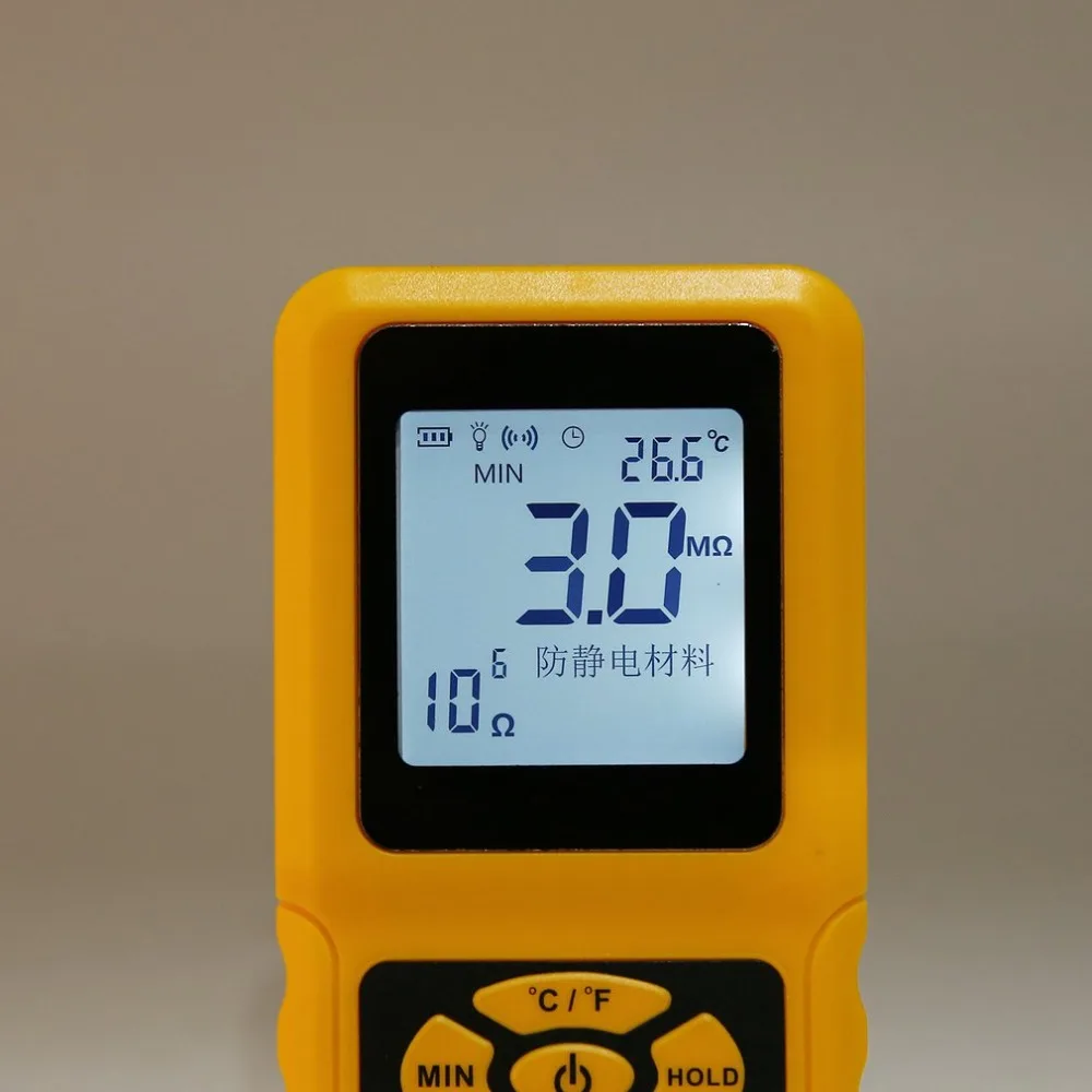 

SMART SENSOR AS982 Portable surface resistance meter tester Handheld Earth Resistance Meter Data Holding function LCD display