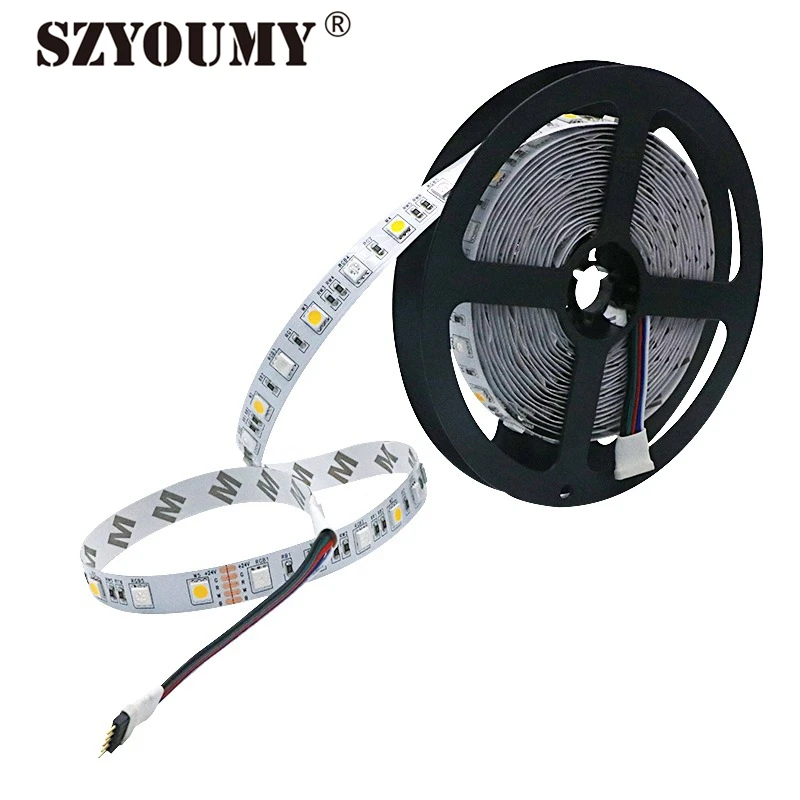 SZYOUMY DC24V Новое поступление Светодиодные ленты 5050 60 светодио дный s/m 5 м/лот гибкие светодио дный свет RGBW 5050 Светодиодные ленты свет DHL