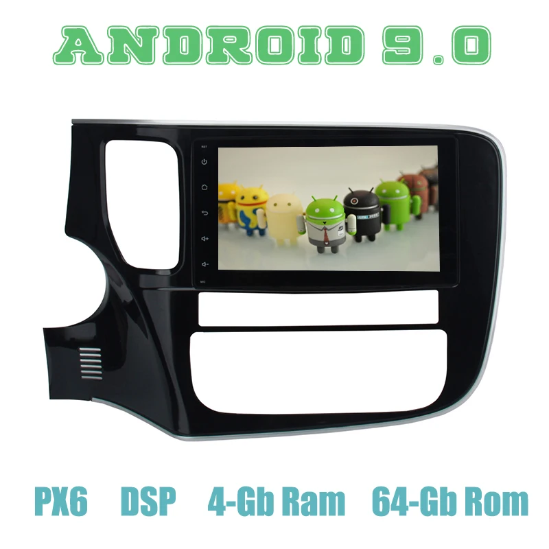 

px6 Android 9.0 Car GPS Radio Player for Mitsubishi outlander 2013-2018 with DSP 4+64GB Auto Stereo Multimedia Headunit