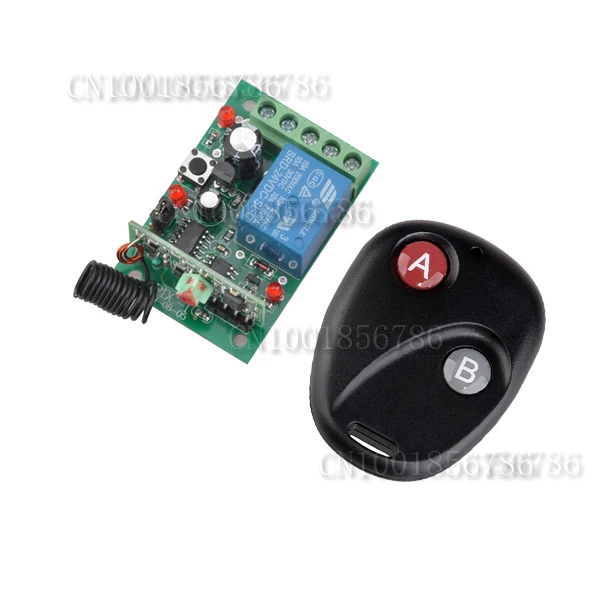 

Radio Wireless Remote Control Switch 1CH 24V DC 433/315 RF Transmitter Receiver Toggle Momentary Learning Code Remote Switch
