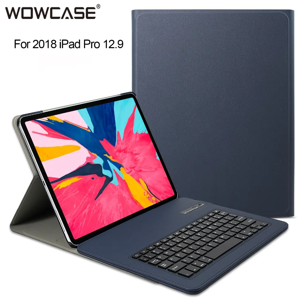 Для iPad Pro 12 9 2018 чехол со съемной беспроводной клавиатурой США PU кожаный с откидной