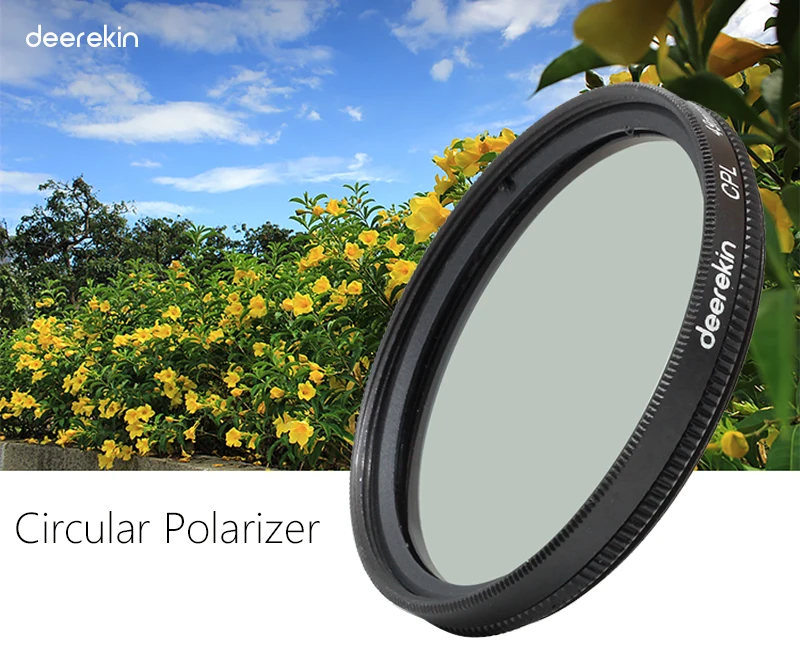 Deerekin 49 мм круговой поляризатор поляризационный CPL фильтр для sony 55-210 мм Canon M6 M50 M200 EF-M 15-45 мм Nikon Цифровая камера