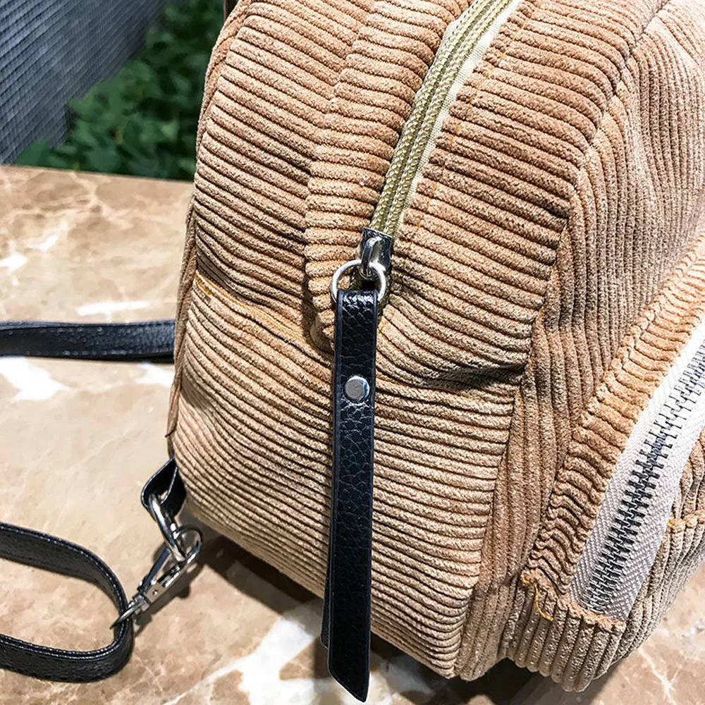 Hairball вельветовые школьные сумки для девочек-подростков женский рюкзак дорожная сумка через плечо маленький мини рюкзак Mochila#5
