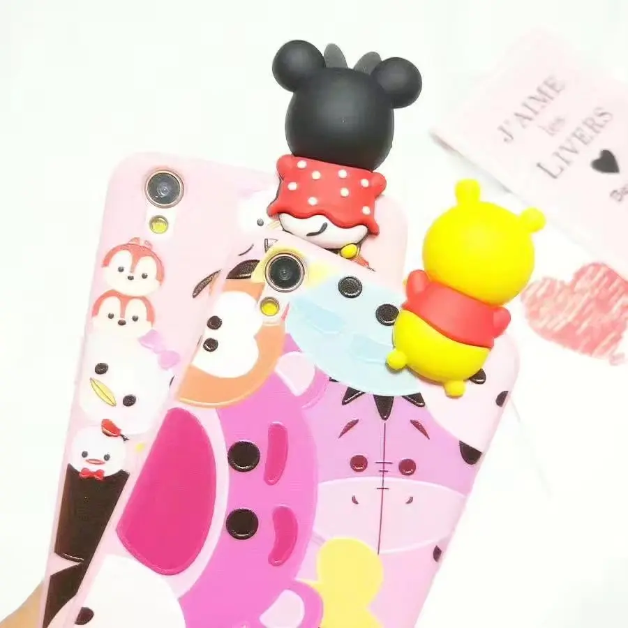 3D Lucu Mickey Minnie Mouse Donald Bebek Koleksi Kasus Untuk Iphone