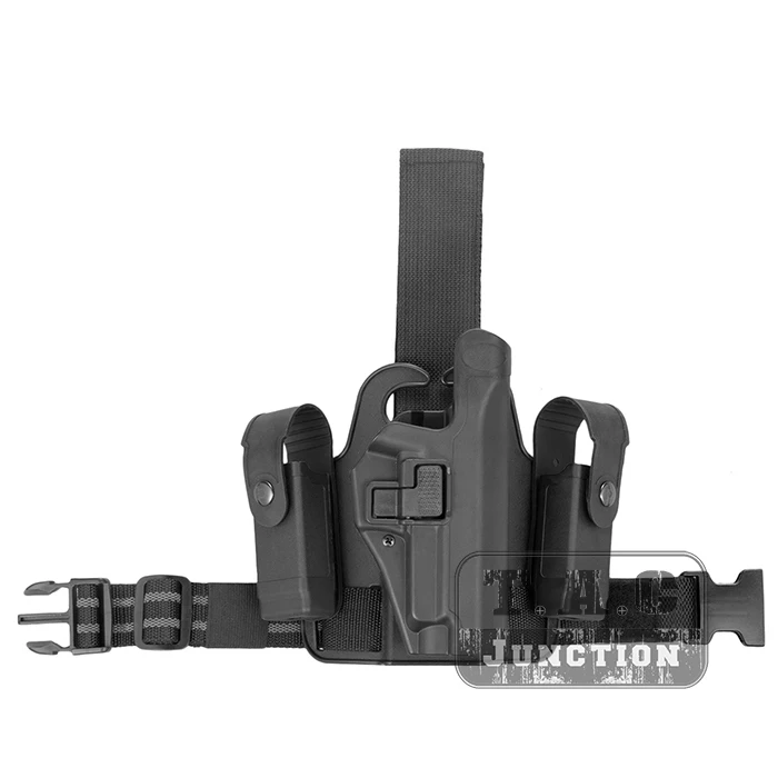 

Tactical Serpa Level 2 Auto Lock Duty Right Hand Leg Thigh Quick Pistol Holster w/ 2x Magazine Pouch for Sig Sauer P226 P229
