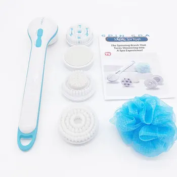 

Handheld Spin SPA Massage Electric Shower Brush Cleaning Bath Brush Body Massage To Relieve Body Fatigue Cleaning Brush 5 in 1
