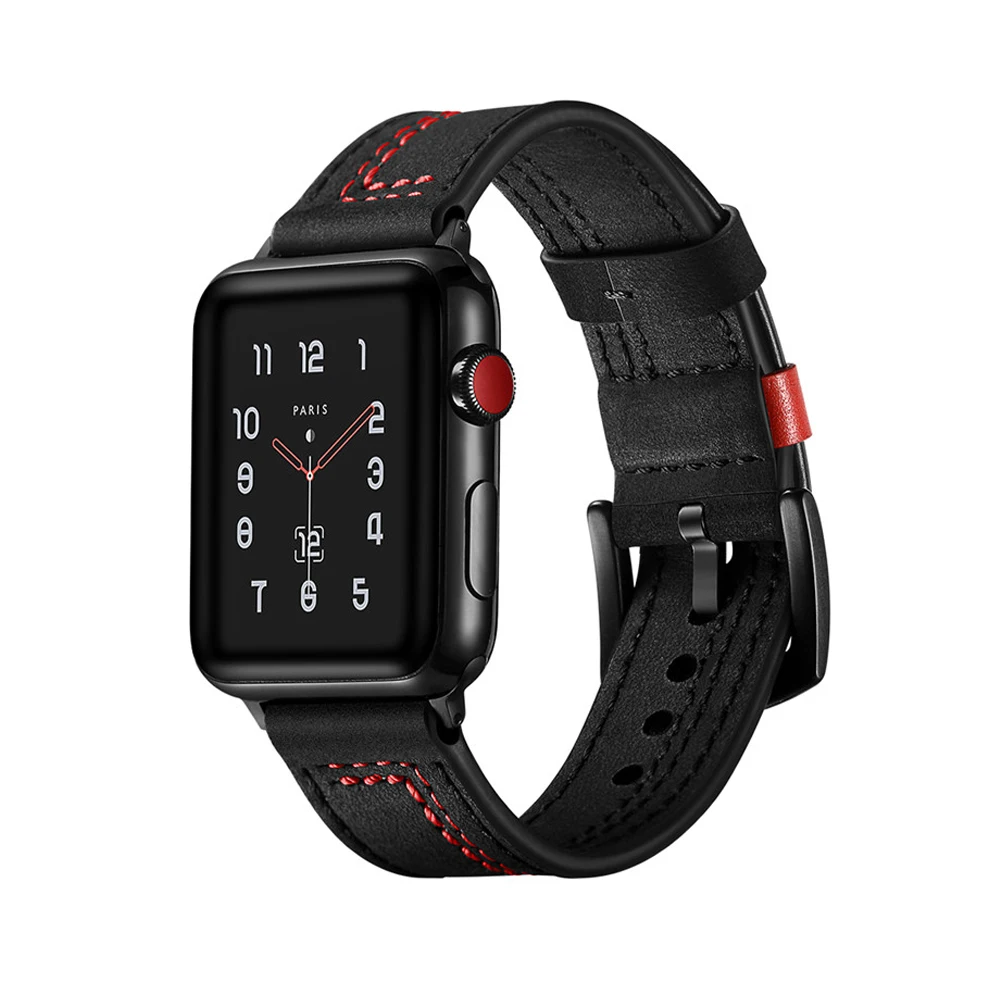 Кожаный ремешок для наручных часов Apple Watch версии apple watch 4 3 5 Группа 44 мм/40 мм iwatch 42