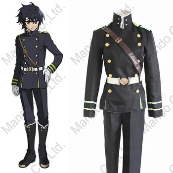 

Anime Seraph Of The End Yuichiro Hyakuya Cosplay Costumes Mens Army Military Uniform Suit Mans Halloween Cosplay Party Outfit