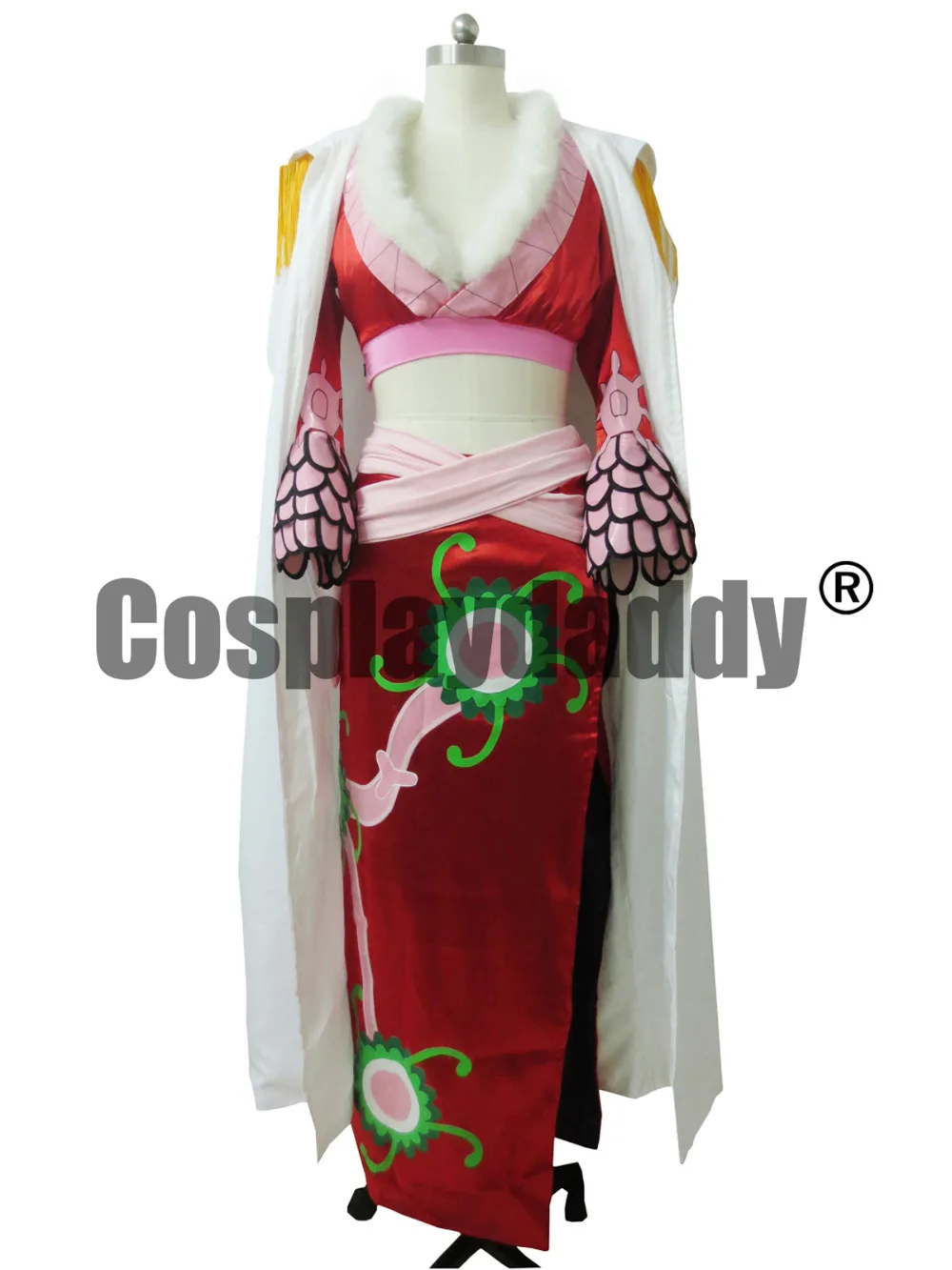 

Free shipping One Piece Pirate Empress Boa Hancock Satin Cosplay Costume M008