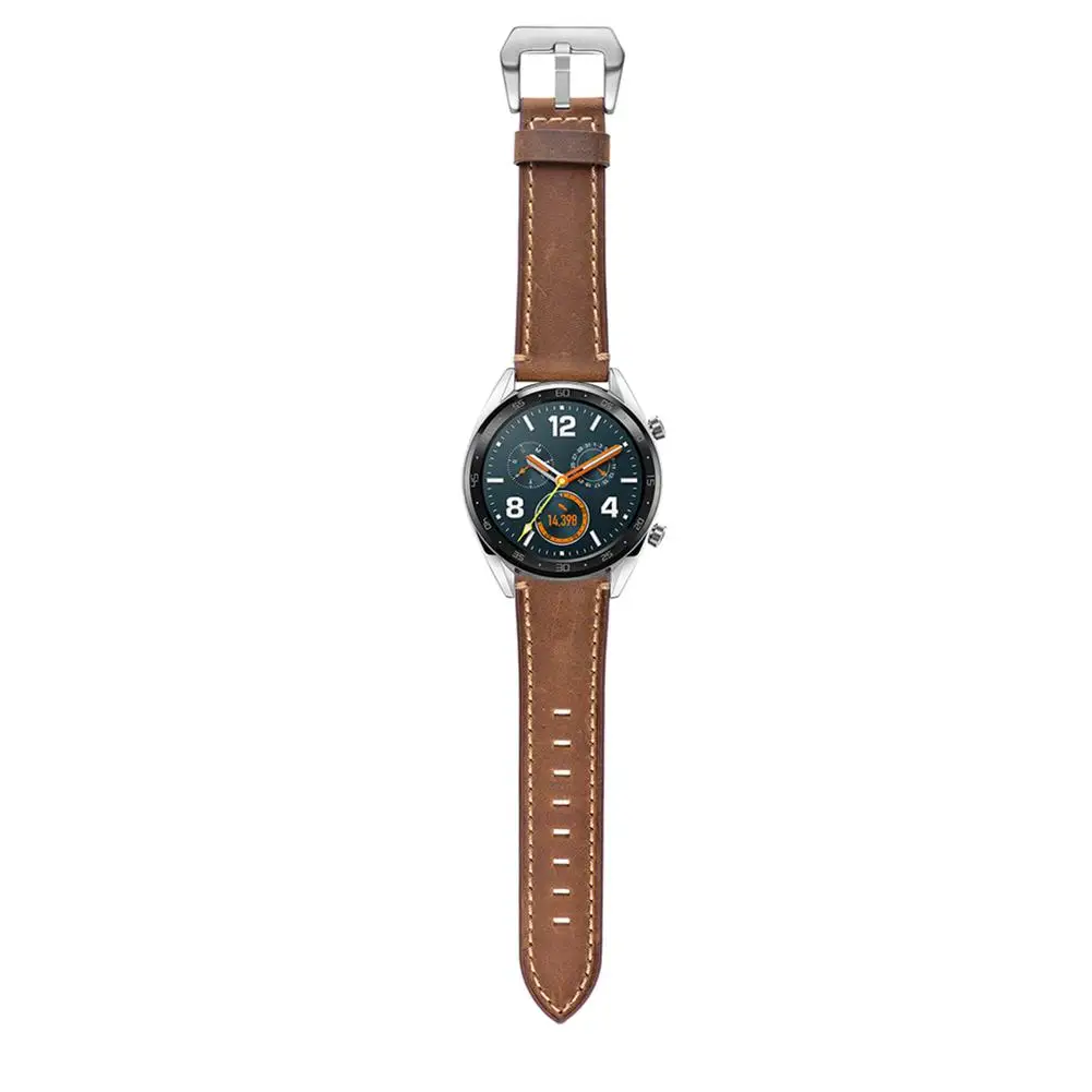 Высокое качество 22 мм спортивные часы с кожаным ремешком ремешок с пряжкой, украшенной алмазами, для huawei GT/Honor часы отлично подходит для