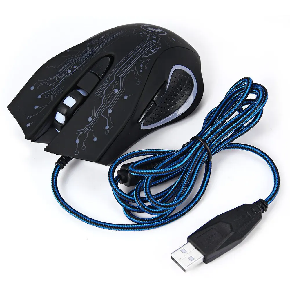 Игровая мышь iMice Проводная компьютерная USB Gamer 5000 dpi PC Mause 6 кнопок эргономичная