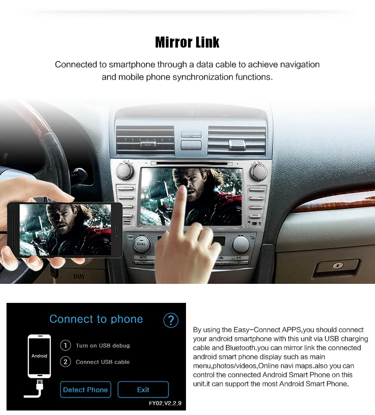 Clearance Eunavi 8 inch Car DVD Player GPS Navigation For Toyota Camry 2007 2008 2009 2010 2011 BT Steering wheel control 11